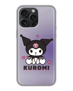 Чехол для iPhone 15 Pro Max с картинкой «Kuromi — фиолетовый арт»