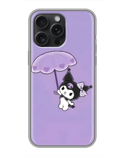 Чехол для iPhone 15 Pro Max с картинкой «Kuromi с зонтиком»