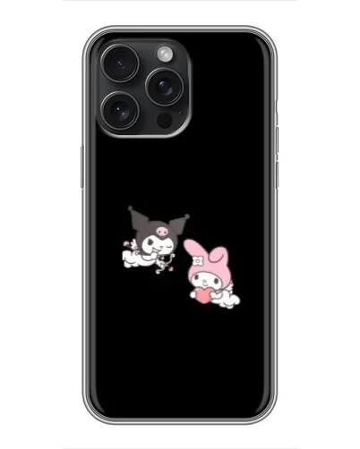 Чехол для iPhone 15 Pro Max с картинкой «My Melody и Kuromi»