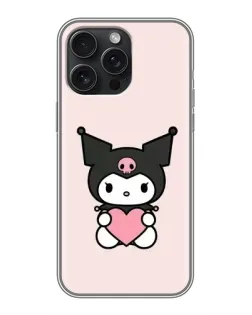 Чехол для iPhone 15 Pro Max с картинкой «Kuromi и сердце»