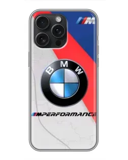 Чехол для iPhone 15 Pro Max с картинкой «BMW Performance стиль»