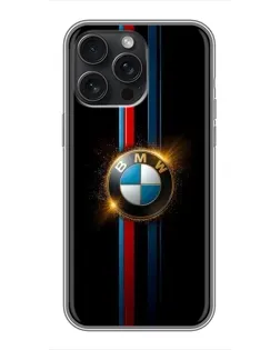 Чехол для iPhone 15 Pro Max с картинкой «BMW M-Power неон»