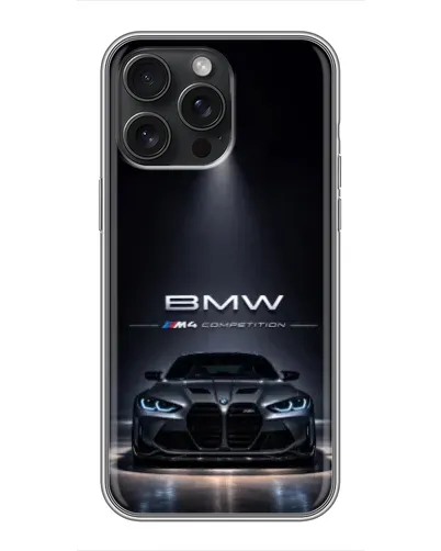 Чехол для iPhone 15 Pro Max с картинкой «BMW сквозь ночной город» Чехол для iPhone 15 Pro Max с картинкой «BMW сквозь ночной город»
