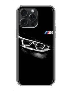Чехол для iPhone 15 Pro Max с картинкой «BMW — взгляд тигра»