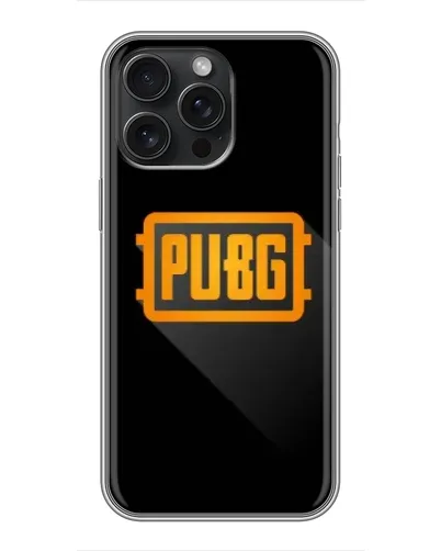 Чохол для iPhone 15 Pro Max з картинкою «PUBG — рамка лого»