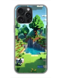 Чохол для iPhone 15 Pro Max з картинкою «Minecraft літній день»