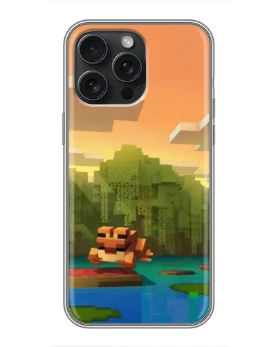 Чохол для iPhone 15 Pro Max з картинкою «Майнкрафт захід сонця» Чохол для iPhone 15 Pro Max з картинкою «Майнкрафт захід сонця»