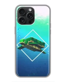 Чохол для iPhone 15 Pro Max з картинкою «Черепаха Minecraft» Чохол для iPhone 15 Pro Max з картинкою «Черепаха Minecraft»