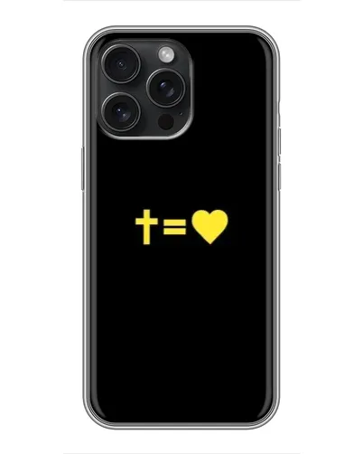 Чехол для iPhone 15 Pro Max с картинкой «Сердце и Крест»
