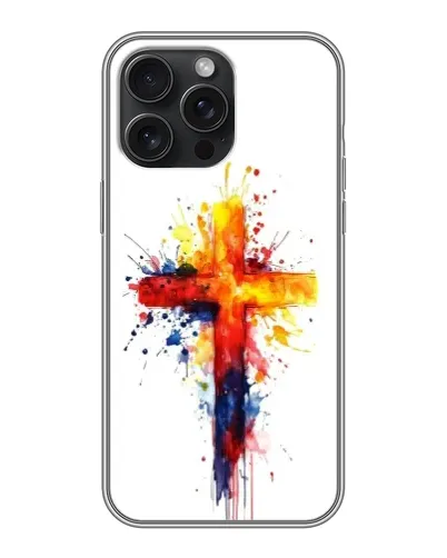 Чехол для iPhone 15 Pro Max с картинкой «Акварельный крест»