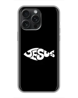 Чехол для iPhone 15 Pro Max с картинкой «Рыба Jesus» Чехол для iPhone 15 Pro Max с картинкой «Рыба Jesus»