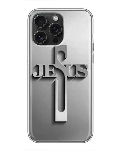 Чехол для iPhone 15 Pro Max с картинкой «Металлический крест Jesus» Чехол для iPhone 15 Pro Max с картинкой «Металлический крест Jesus»