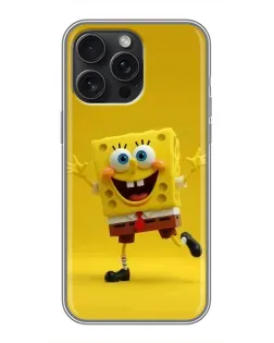 Чехол для iPhone 15 Pro Max с картинкой «Позитивный Губка Боб»