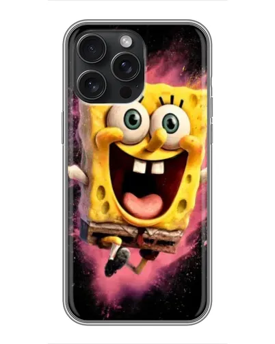 Чехол для iPhone 15 Pro Max с картинкой «Взрывной Спанч Боб»
