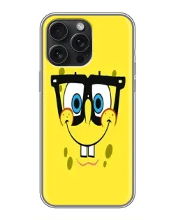 Чехол для iPhone 15 Pro Max с картинкой «Минималистичный Спанч Боб»