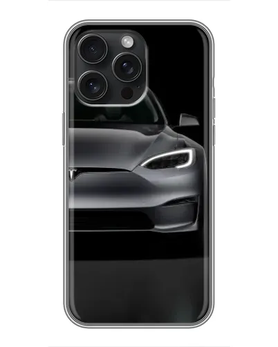 Чехол для iPhone 15 Pro Max с картинкой «Tesla Model S Look»