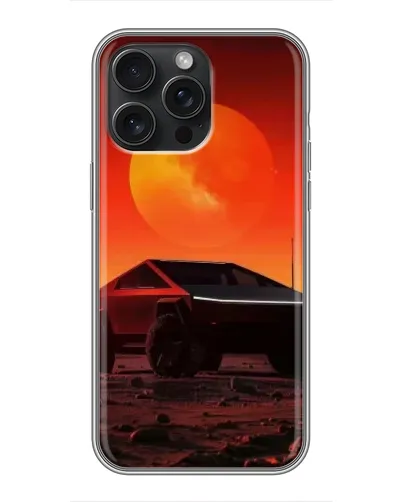 Чехол для iPhone 15 Pro Max с картинкой «Cybertruck на Марсе»