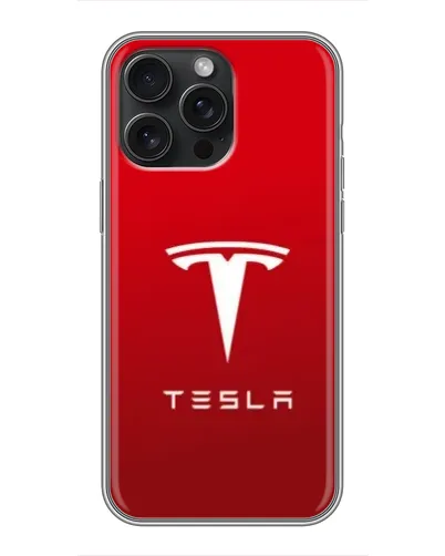 Чехол для iPhone 15 Pro Max с картинкой «Tesla Red Classic»