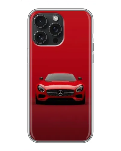 Чехол для iPhone 15 Pro Max с картинкой «Красный Mercedes AMG»