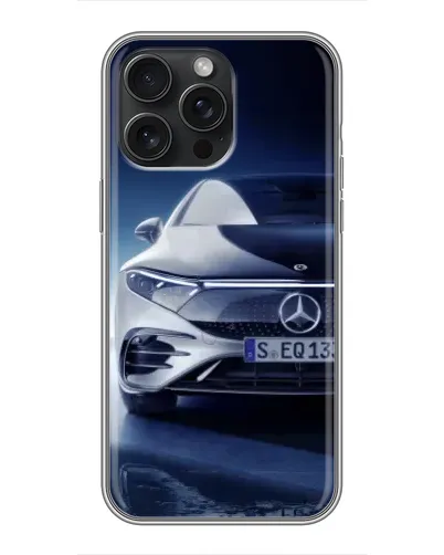 Чехол для iPhone 15 Pro Max с картинкой «Mercedes EQ — будущее»