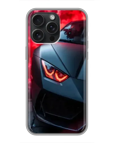 Чехол для iPhone 15 Pro Max с картинкой «Lamborghini красное сияние»