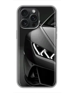 Чехол для iPhone 15 Pro Max с картинкой «Lamborghini фары детализация» Чехол для iPhone 15 Pro Max с картинкой «Lamborghini фары детализация»