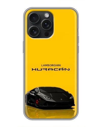 Чехол для iPhone 15 Pro Max с картинкой «Lamborghini Huracan черный»