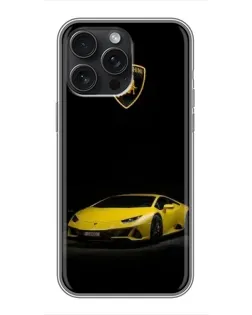 Чехол для iPhone 15 Pro Max с картинкой «Lamborghini желтый акцент» Чехол для iPhone 15 Pro Max с картинкой «Lamborghini желтый акцент»