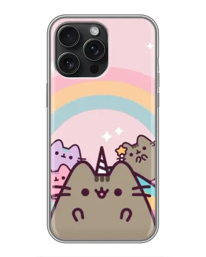 Чехол для iPhone 15 Pro Max с картинкой «Единорог Pusheen»