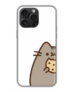 Чехол для iPhone 15 Pro Max с картинкой «Пушин с печеньем»