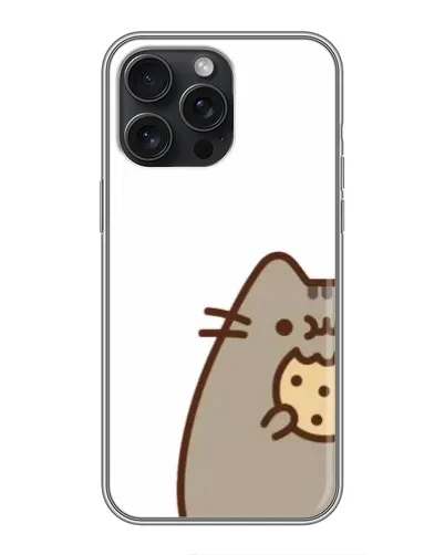 Чехол для iPhone 15 Pro Max с картинкой «Пушин с печеньем»
