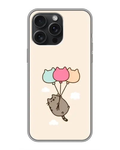 Чехол для iPhone 15 Pro Max с картинкой «Пушин на шариках»