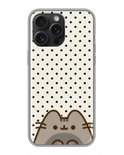 Чехол для iPhone 15 Pro Max с картинкой «Пушин в горошек»