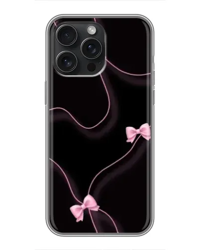 Чехол для iPhone 15 Pro Max с картинкой «Розовые ленты» Чехол для iPhone 15 Pro Max с картинкой «Розовые ленты»