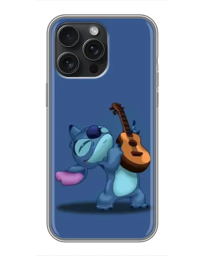 Чехол для iPhone 15 Pro Max с картинкой «Стич с укулеле»