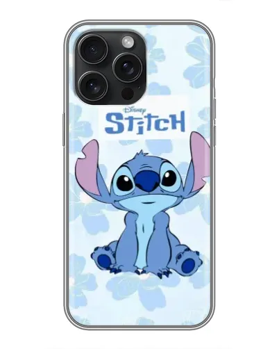 Чехол для iPhone 15 Pro Max с картинкой «Stitch среди цветов»