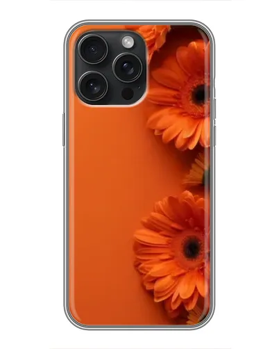 Чехол для iPhone 15 Pro Max с картинкой «Оранжевые герберы» Чехол для iPhone 15 Pro Max с картинкой «Оранжевые герберы»