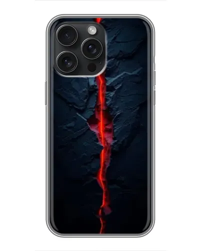 Чехол для iPhone 15 Pro Max с картинкой «Kрасная лавовая трещина»