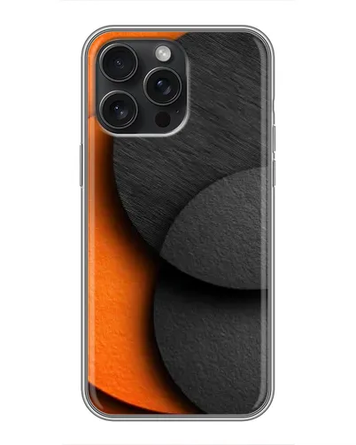 Чехол для iPhone 15 Pro Max с картинкой «Геометрия оранжевых кругов»