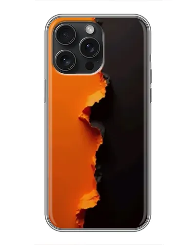 Чехол для iPhone 15 Pro Max с картинкой «Оранжевый разлом»