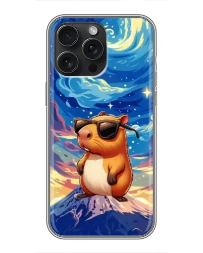Чехол для iPhone 15 Pro Max с картинкой «Капибара Ван Гога»