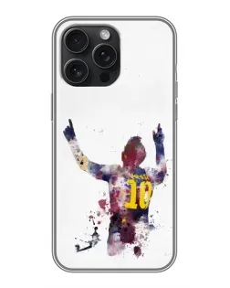 Чехол для iPhone 15 Pro Max с картинкой «Акварельный Месси Барселона»