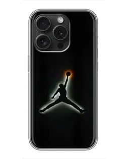 Чехол для iPhone 15 Pro с картинкой «Jordan Gradient Logo»