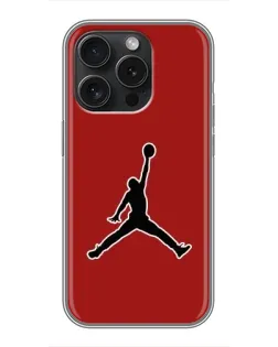 Чехол для iPhone 15 Pro с картинкой «Jordan Red Back»