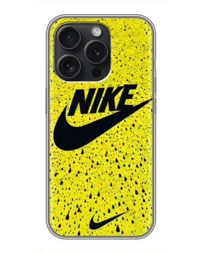 Чехол для iPhone 15 Pro с картинкой «Желтый текстурный Nike» Чехол для iPhone 15 Pro с картинкой «Желтый текстурный Nike»