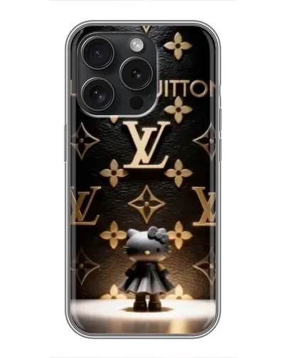 Чехол для iPhone 15 Pro с картинкой «Монограмма с фигурой»