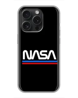 Чехол для iPhone 15 Pro с картинкой «NASA — классика Red Blue»