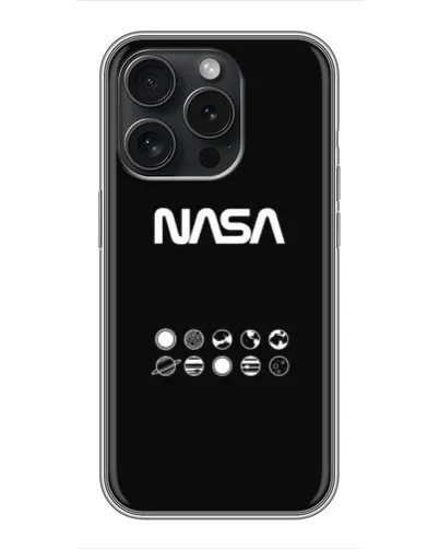 Чехол для iPhone 15 Pro с картинкой «NASA — технический принт» Чехол для iPhone 15 Pro с картинкой «NASA — технический принт»