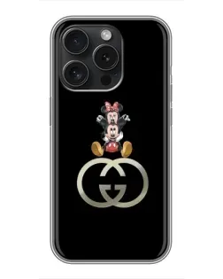 Чохол для iPhone 15 Pro з картинкою «Мінні Маус на лого» Чохол для iPhone 15 Pro з картинкою «Мінні Маус на лого»