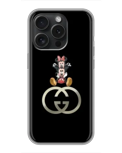 Чохол для iPhone 15 Pro з картинкою «Мінні Маус на лого»